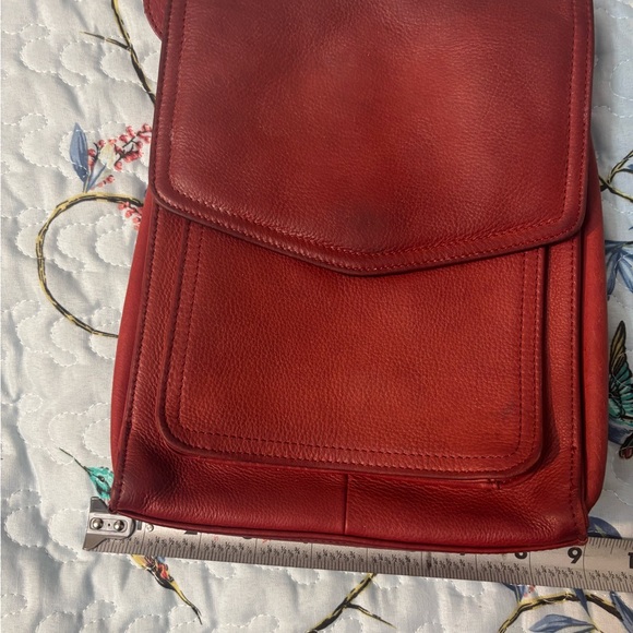Fossil Red Crossbody Bag with Flap Closure - Picture 3 of 8